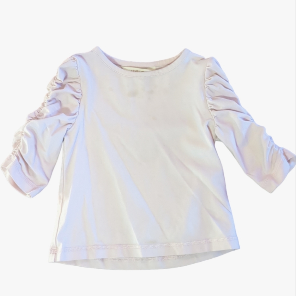 MATILDA JANE Pale Pink 3/4 Scrunch Sleeve Top